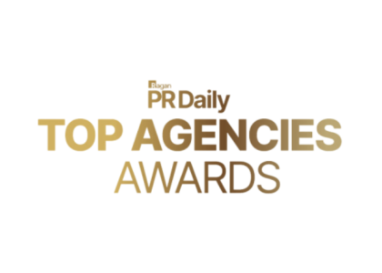 Logo for PR Daily’s Top Agencies Awards, highlighting excellence in communications, branding, and B2B tech PR.